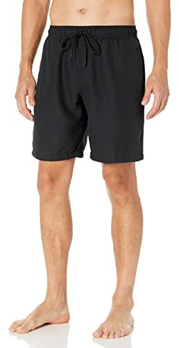 Amazon Essentials Herren Badeshorts Lang Badehose 23cm mit Netzfutter Taschen und Kordelzugverschluss