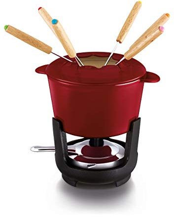 Beka Arome Fondue, Gusseisen Emailliert, 15 cm, Rot, Fonduetopf für 4 bis 6 Personen, Induktiongeeignet
