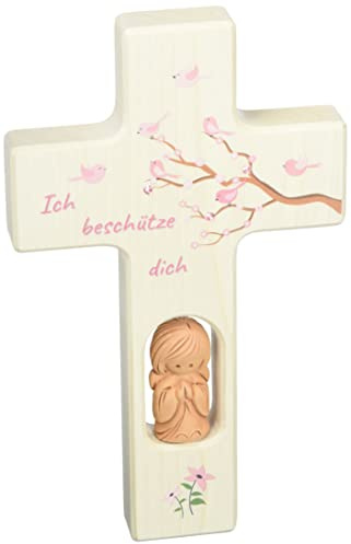 Neumeyer Unbekannt Kinderkreuz Holzkreuz, Wanddeko, Holz, Natur, 20 x 12 x 2 cm