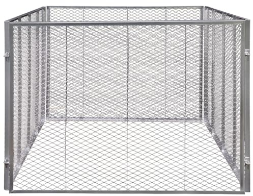 FIXKRAFT Komposter Garten Metall 800L Schnellkomposter Metallkomposter 100x100 cm Kompostgitter verzinkt Gartenkomposter Kompostbehälter für Bio-Abfälle