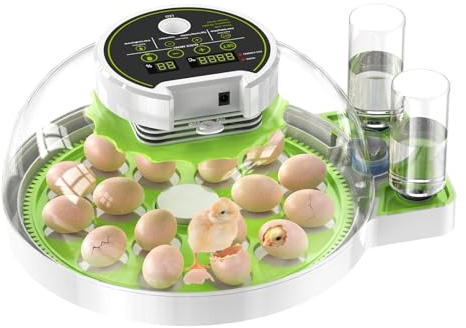 Brutautomat Vollautomatisch, 16-60 Egg Inkubator Hühner mit Automatischem Wenden Brutappara