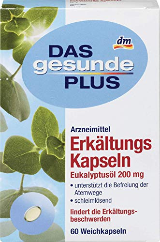 DAS gesunde PLUS Erkältungskapseln mit Eukalyptusöl 200 mg., 1 x 60 St Arzneimittel