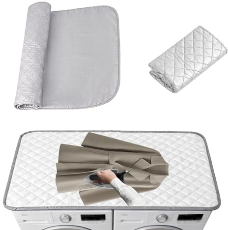 Bügelmatte 140x80cm Hitzebeständige & Rutschfeste Bügelunterlage for Tisch Ideal for Dampfbügeleisen Nähen & Reisen Faltbare Bügeldecke(80x140cm)