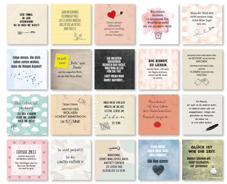 TypeStoff 25 Hyggekarten mit 50 Sprüchen für jeden Tag als Geschenk und Motivation - HK-01484
