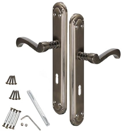 KOTARBAU Türdrücker 72 mm BB Türgriff Türbeschlag Türklinke Drückergarnitur Langschild Türdrückergarnitur Innentür Außentür Handgriff Torbeschlag