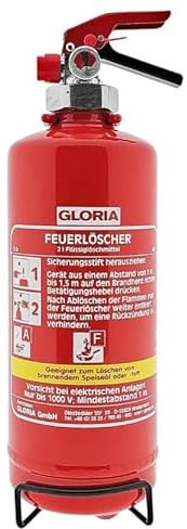 Gloria - Fettbrandfeuerlöscher FDA 2-2 Liter - Für die Brandklassen A und F - Frostsicher und Fluorfrei - inkl Halterung und aktueller Prüfplakette