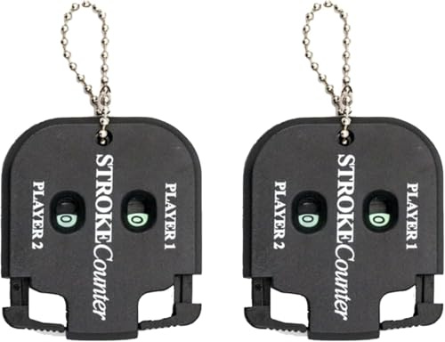 2 Stück Golf Score Zähler Stroke Counter, Golf Ergebnis Indikator 2 Ziffern Mini Quadrat ndikator, Handzähler Zähler, Tragbar Spieler Schlagzähler, für Golf Score Zähler mit Schlüsselkette Counters