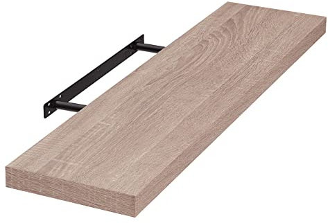 EUGAD Wandregal Wandboard Buchregal Hängeregal DVD CD Regal Holz Board 80cm Eiche 0117QJ