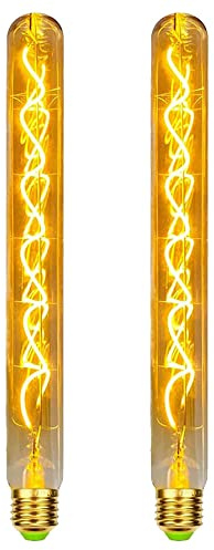 Edison LED E27 Vintage Glühbirne Warmweiß 4W, dimmbarer Flötenrohr-Lampenanschluss für Wand- und Stehlampe - 2 Stück