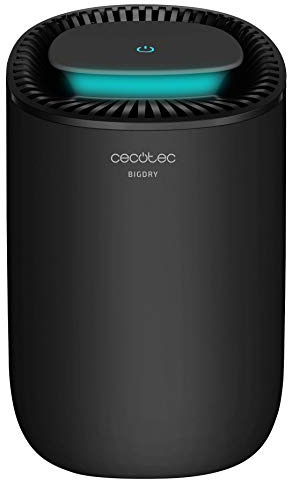 Cecotec Luftentfeuchter BigDry 2000 Light Black - 300 ml/Tag, 600 ml Tank | Für Räume bis 20 m², leiser Betrieb, herausnehmbarer Tank, leicht und tragbar, waschbarer Filter, Abschaltautomatik, Schwarz