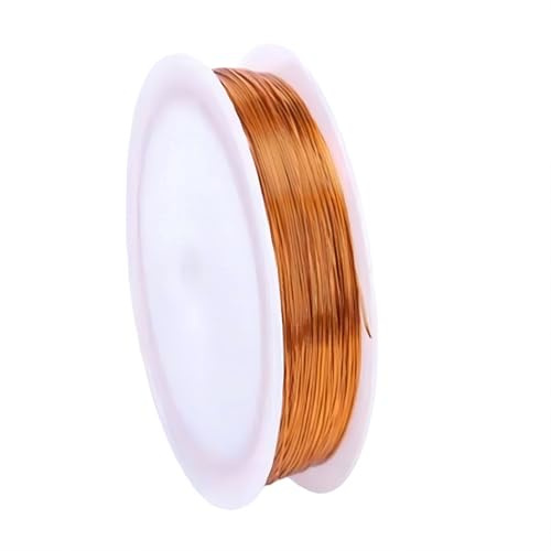PAITOK 80 Meter 0,5 mm Kreativdraht für Schmuckherstellung, Tarnish Resistan Eisenverdrahtung Basteldraht für DIY künstlerische Florale Handwerkskunst, Modellbau, Basteln (Bronze Farbe)