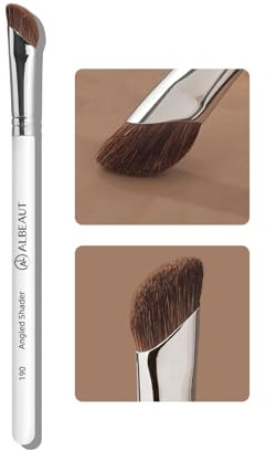 Albeaut Abgewinkelter Schattenpinsel, Nasenkontur, Make-up-Pinsel (190 abgewinkelter Shader)