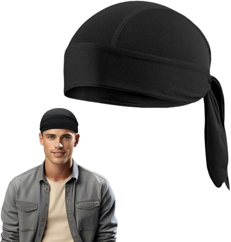 Sport Bandana Herren Kopftuch Bandana Cap bandana Kopftuch Herren Sommer kopftuch Männer Sonnenschutz Tuch Kopf Für Cycling,Rennrad(Schwarz)