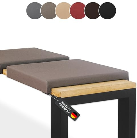 Lycce Bankauflage Klemmkissen 2 Leisten, Kunstl. Taupe, Banktiefe 40 cm