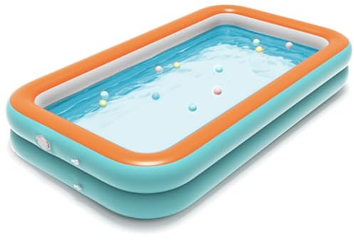 Aufblasbarer Pool, Aufblasbares Planschbecken,Schwimmbecken,Aufblasbare Pool,2 Rollen 105 x 75 cm Höhe 30 cm,Swimmingpool,Tragbare Badewanne
