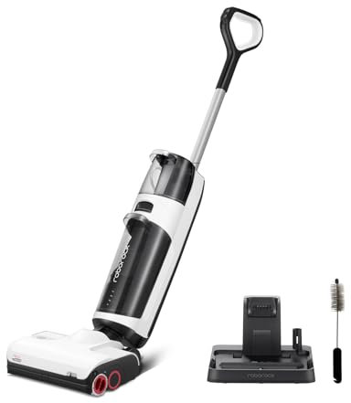 roborock Dyad Pro Nass Trockensauger Kabelloser Staubsauger 17000pa Automatische Trocknung & Selbstreinigend Wischsauger mit APP-Steuerung, Doppelte Wassertanks für Harte Böden