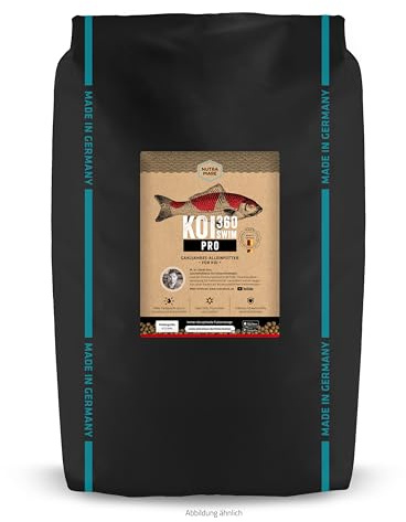 Nutramare Koi360 Pro Swim 10 kg Sommer-Koifutter Nachfüllbeutel | Ideales Wachstum durch 40% Protein, Spirulina für Intensive Farben