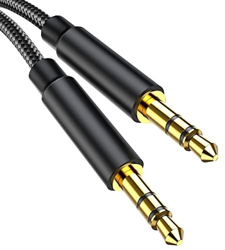 Gulemfy Aux Kabel 3.5mm, Audio Kabel Klinkenkabel [1.2M] Stereo Audiokabel Klinke auf Klinke, Nylon Geflochtenes Metallstecker Kompatibel mit Auto Smartphone Kopfhörer Tablet Lautsprecher