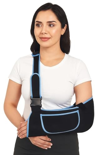 ZMDMAH Armschlinge für Damen und Herren mit Verstellbarem Schultergurt, Weiche und Atmungsaktive Mesh-Unterstützung für Gebrochene Arme, Schulterluxation und Ellbogenverletzungen
