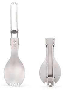 KEITH Titanium Klapplöffel Spork Outdoor Camping Geschirr Titan Besteck