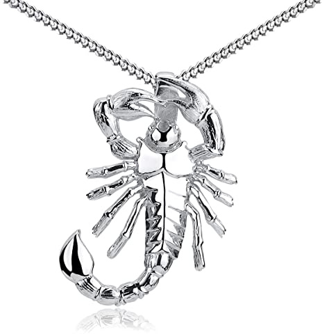 MATERIA Skorpion Anhänger für Herren Kette Sternzeichen Herrenschmuck aus 925 Sterling Silber