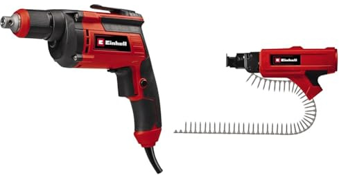 Einhell Trockenbauschrauber TC-DY 710 E (710 W, einstellbarer Tiefenanschlag, 4000 min-1 max. Leerlaufdrehzahl, Drehzahlregelung, Dauerlauffunktion, inkl. abnehmbares Magazin)