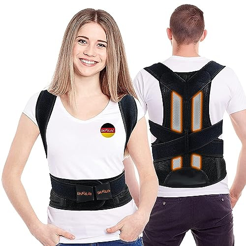 DH FitLife Haltungskorrektur | Rücken Geradehalter mit Taille | Haltungstrainer | Rückentrainer | Rücken & Schultergurt | Rückenstütze | Posture Corrector | für Damen u. Herren