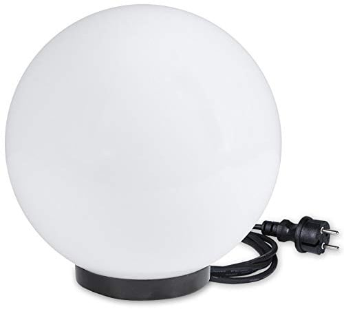 Kugelleuchte inkl. 3m Anschlußkabel Ø 40cm Kugellampe Gartenleuchten Aussen Terrassenleuchte IP44 witterungsbeständig 230V