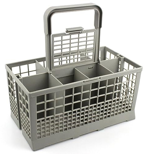 Premium Universal Besteckkorb Spülmaschinenkorb passend für AEG, Bosch, Bauknecht, Gorenje, Miele, Neff, Privileg, Siemens, Whirlpool, Zanussi, uvm. Geschirrspüler | Maße: 24 x 14 x 24,5 cm | Zubehör