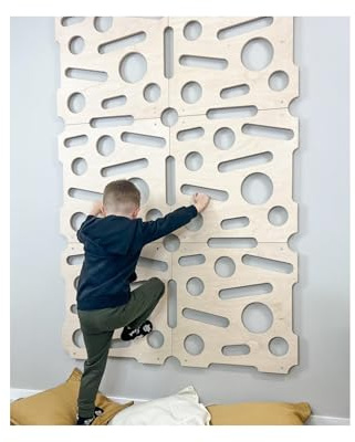 Kletterwandpaneele für Kinder – Baltisches Birkensperrholz, glatt geschliffen, sicher und umweltfreundlich, DIY Indoor Kletterwand für Kinder, unbeschichtet & natürliches Finish