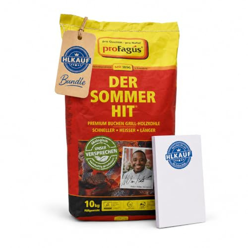 HLKauf Bundle Profagus Favorit Holzkohle 10kg | Grillen + Notizblock