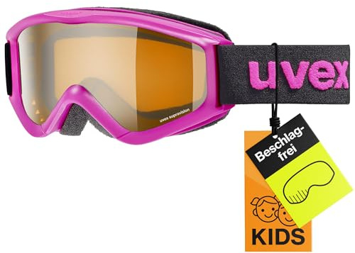 Uvex speedy pro - stylische Allround-Brille mit Anti-Fog-Beschichtung und 100% UVA-, UVB, UVC-Schutz für Kinder - pink/lasergold - one size