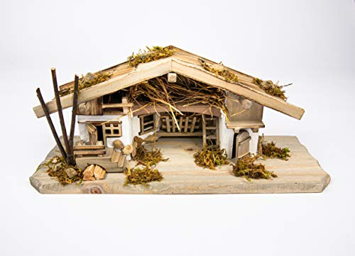 Garten und Holztrends Weihnachtskrippe Krippe Krippenstall Weihnachten Tischkrippen Krippenfiguren (W20)