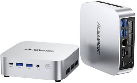 ACEMAGICIAN K1 Mini PC, AMD Ryzen R2544 Windows 11 Pro Mini PC (bis zu 3,70 GHz),8GB DDR4 256GB M.2 SSD Mini Computer mit RJ45 | 4K Triple Display | WiFi 5 für Zuhause/Büro/Schule
