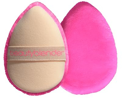 BeautyBlender Power Pocket Puff Make up Schwamm doppelfunktional Waschbares Schminkschwämmchen Puderquaste Plüsch, Pink, 1 stück