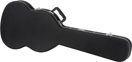 ROCKTILE E-Gitarrenkoffer Double Cut Style (gepolsterter Gigbag, integriertes Innenfach, abschliessbar, Gesamtlänge: 102cm) Schwarz