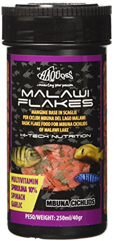 Haquoss Fischfutter mit hohem Proteingehalt Malawi-Flocken, 250 ml/40 g