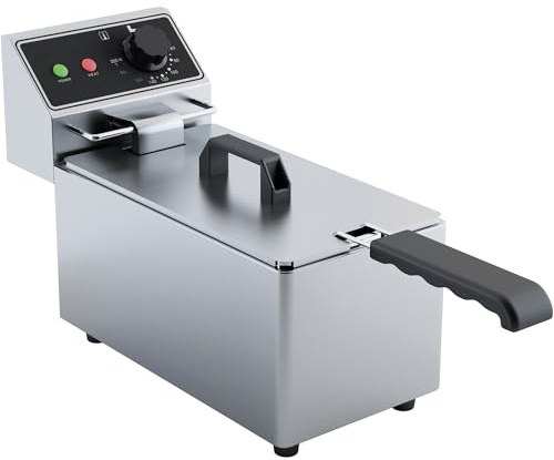 ZORRO Gastro Elektro-Fritteuse 4 Liter 2000 Watt Stufenlos herausnehmbares Becken und Heizelement