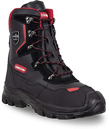 Oregon Yukon Kettensägen-Schnittschutzstiefel aus Leder, Klasse 1, Größe 43 (UK Größe 9) (295449/43)