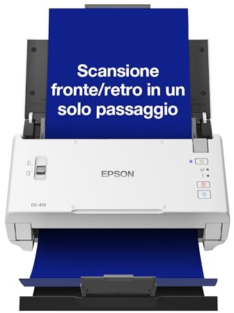Workforce DS-410: Kompakter A4 Business-Scanner mit Blattzufuhr, automatischem Dokumenteneinzug für 50 Blatt und Epson Document Capture Pro-Software