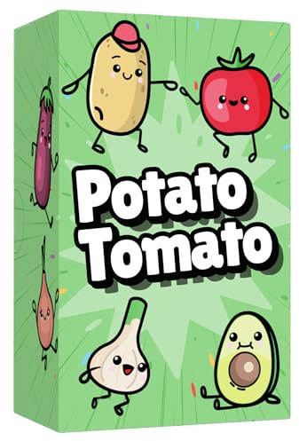 TADU Potato Tomato • Schnelles Kartenspiel für Kinder und Erwachsene • Reisespiel • Gesellschaftsspiel für Familien • Spiel ab 6 Jahren • 2-4 Spieler • 30 Minuten