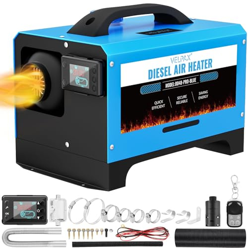 VELPAX Luft Dieselheizung Standheizung,8 kW 12 V Diesel Luftheizung All in One,LCD-Schalterdisplay 12V,Tragbare Dieselheizung für LKW Schnelles Aufheizen Bus,usw,RV Boote.