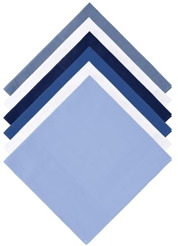 DOPENSPI 6 Stück 40x40cm Baumwolle Einstecktuch für Herren | Weiches Stofftaschentücher Männer Herrentaschentücher in Einfarbig Uni Einstecktuch Stoff Taschentücher Herren