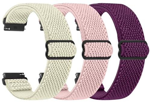 TumpCez Elastische Uhrenarmbänder,16mm 18mm 19mm 20mm 22mm 24mm Schnellverschluss Nylon Armband Verstellbare Aatmungsaktive Sportbänder Ersatzarmband für Herren Damen