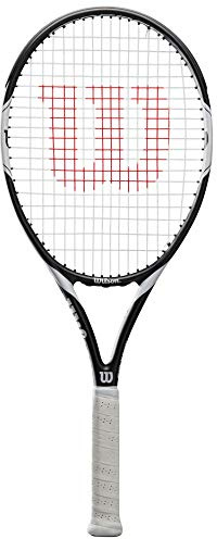 Wilson Tennisschläger, Federer Team 105, Unisex, Anfänger und Freizeitspieler, Griffstärke L2, Weiß/Schwarz, WRT30730U2