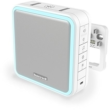 Honeywell Home DW915S Serie 9 Tragbar, verdrahteter oder Funk-LED-Gong (weiß) || mit 11 Melodien