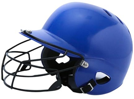 Perfeclan Baseball -Schlaghelm -Softball -Helm bequemer Stoßdämpfung für Kinder mit Gesichtsmaske für das Trainingsspiel im Freien, Blau