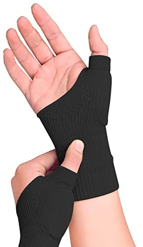 JOOTUEPO Therapie-Arthritis-Kompressionshandschuhe, fingerloser Handschuh mit Gel, bequeme Karpaltunnelschiene zur Linderung von Schmerzen in Hand, Handgelenk, Daumen und Gelenken