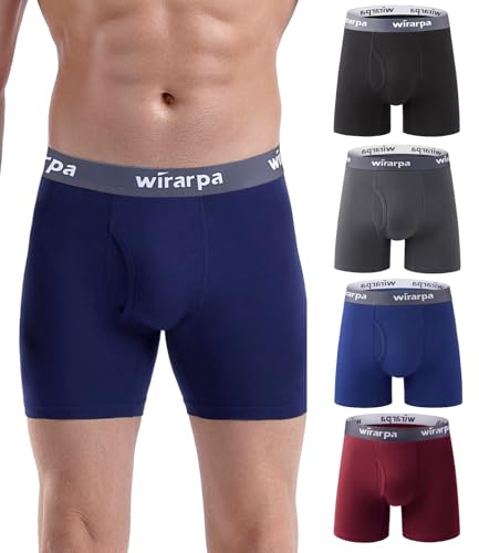 wirarpa Boxershorts Herren Baumwolle Männer Unterwäsche 4er Pack