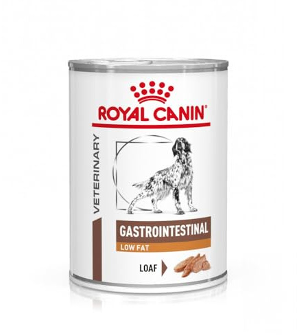 Royal Canin Veterinary Gastrointestinal Low Fat Mousse | 12 x 420 g | Diät-Alleinfuttermittel für ausgewachsene Hunde | Zur Unterstützung der Verdauung und bei Übergewicht